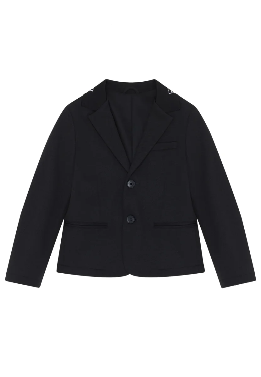 Emporio Armani giacca blu navy bambino in misto viscosa - immagine 2
