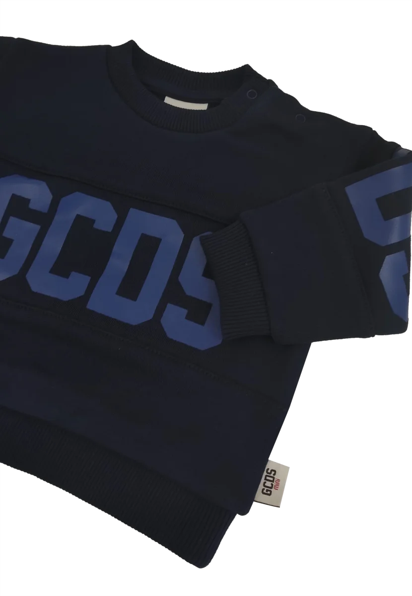 GCDS felpa blu neonato in cotone - immagine 4
