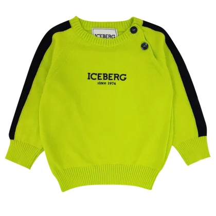 Iceberg maglia giallo lime neonato in cotone