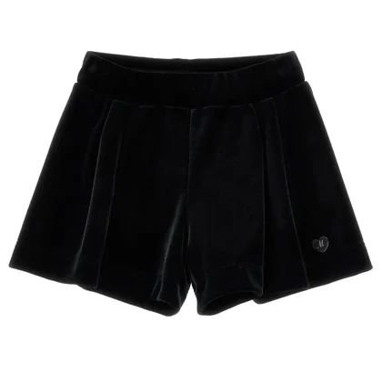 Monnalisa shorts nero bambina in ciniglia