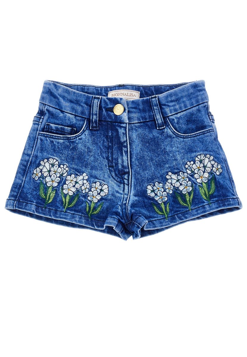 Monnalisa shorts blu bambina in denim
