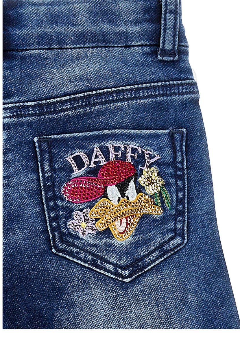 Monnalisa jeans blu bambina in denim - immagine 4