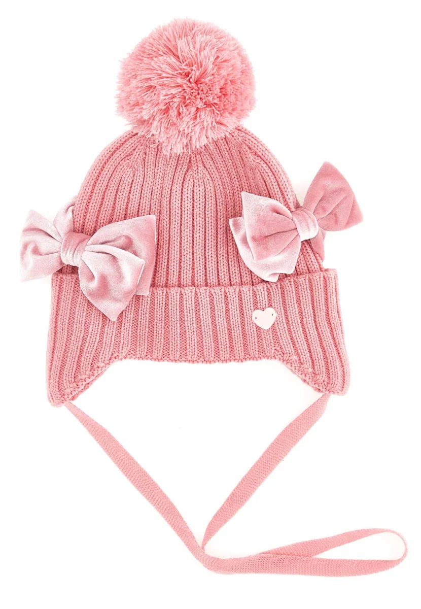 Monnalisa berretto rosa neonata in misto lana - immagine 4