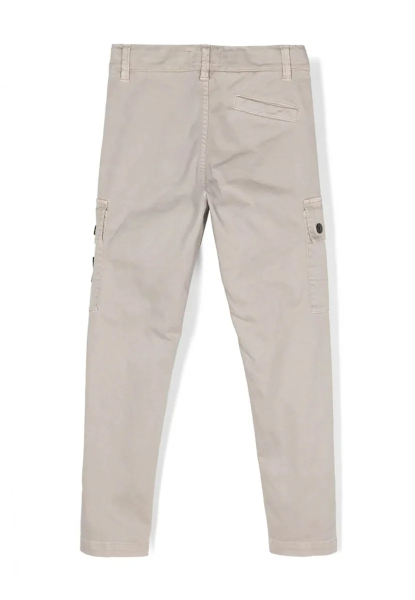 Pantalone bambino Stone Island beige in cotone - immagine 3