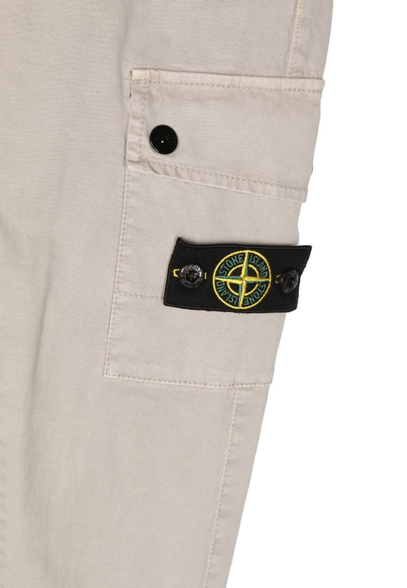 Pantalone bambino Stone Island beige in cotone - immagine 4
