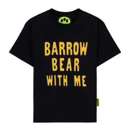 Barrow t-shirt nera bambino in cotone