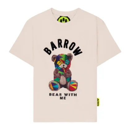 Barrow t-shirt crema bambino in cotone
