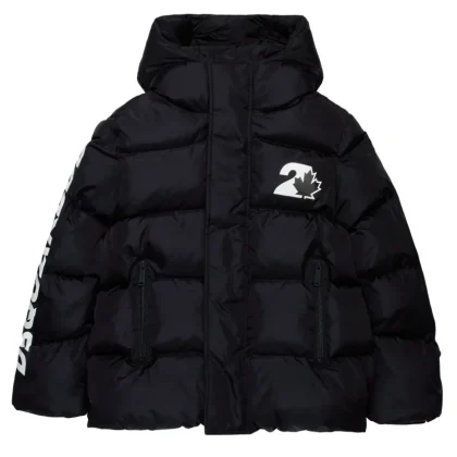 Dsquared2 giubbino nero bambino in nylon