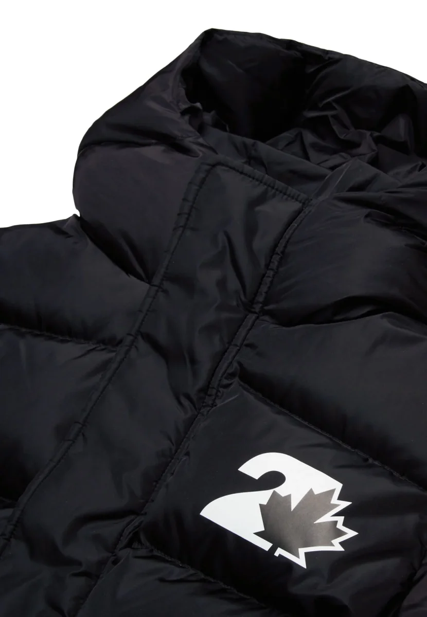 Dsquared2 giubbino nero bambino in nylon - immagine 4