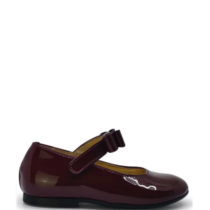 Elisabetta Franchi ballerine bordeaux bambina in vernice