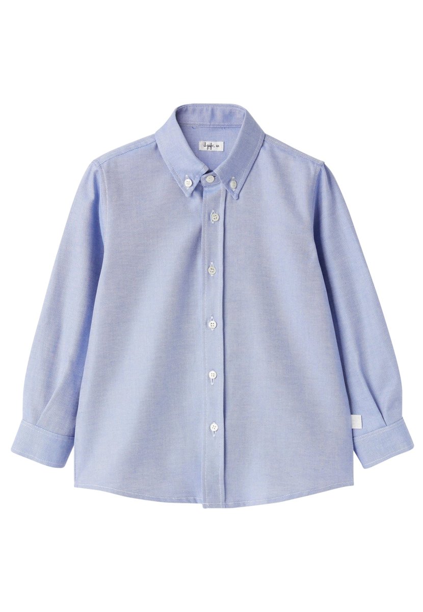 Il Gufo camicia azzurra neonato in cotone
