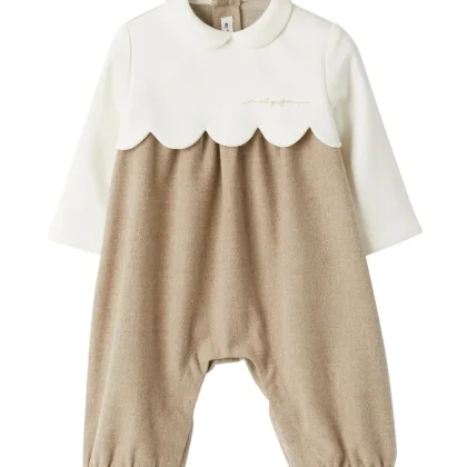 Il Gufo tutina beige neonato in misto viscosa