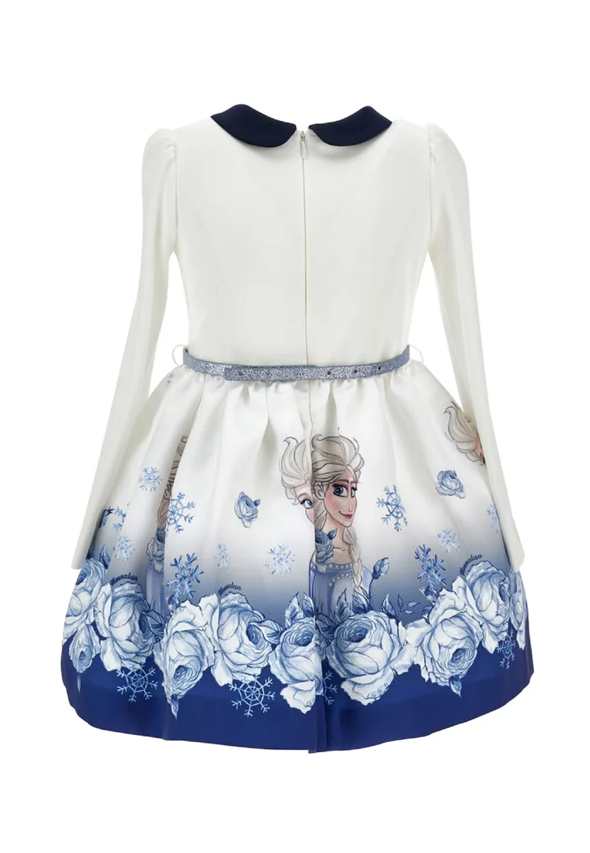 Monnalisa vestito bianco bambina in mikado - immagine 3