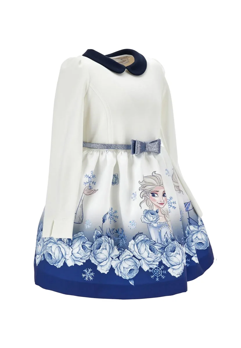 Monnalisa vestito bianco bambina in mikado - immagine 4