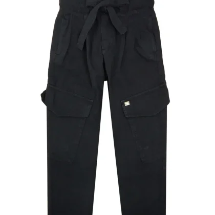 Pinko pantalone nero bambina in cotone