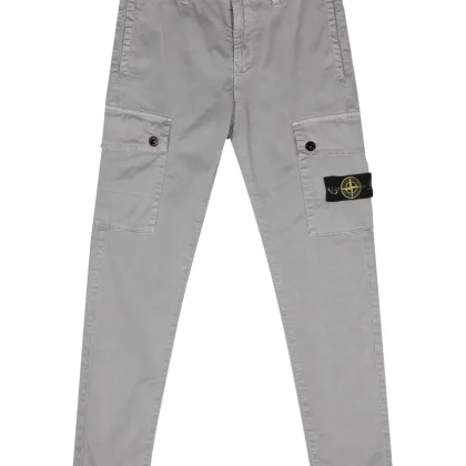 Pantalone bambino Stone Island grigio in cotone