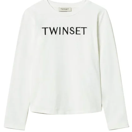 Twinset t-shirt bianca bambina in cotone