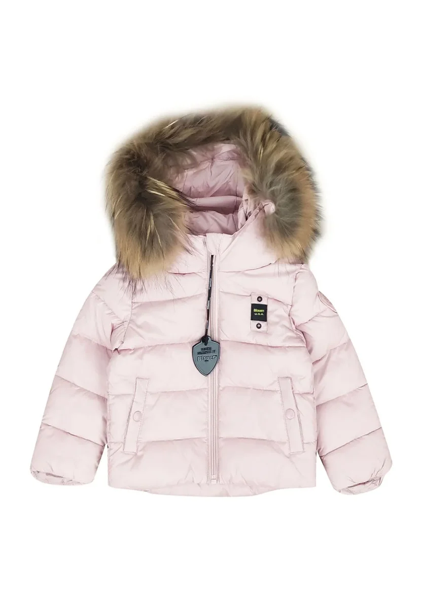 Giubbino Eagle neonata Blauer rosa in nylon