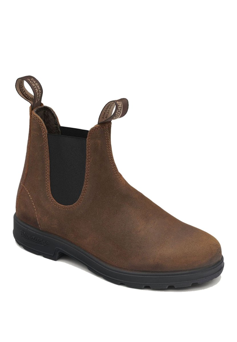 Stivaletto unisex marrone Blundstone in suede cerato - immagine 3