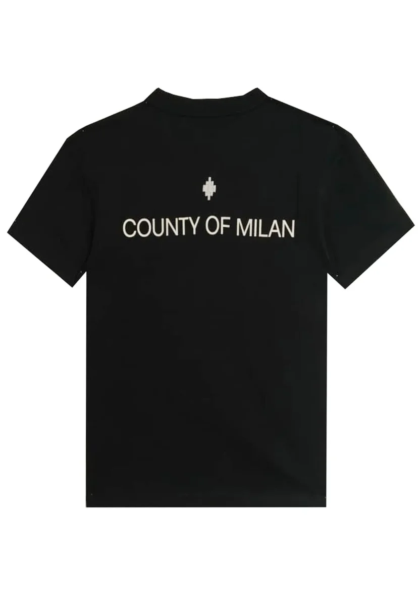 T-shirt unisex nera Marcelo Burlon County of Milan in cotone - immagine 3