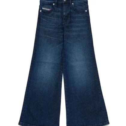 Jeans flare bambina Diesel blu in denim