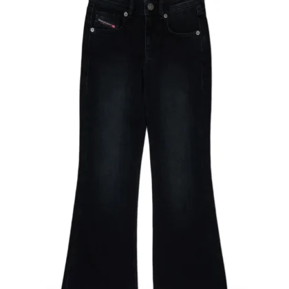 Jeans bootcut bambina Diesel nero in denim