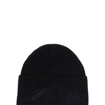 Cappello bambino Dsquared2 nero in misto lana