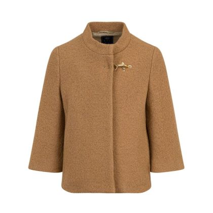 Cappa bambina Fay beige scuro in lana