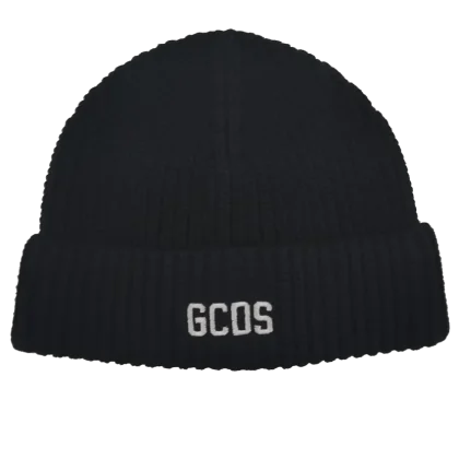GCDS berretto nero bambino in cotone