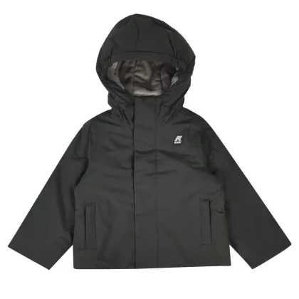 Giacca bambino K-Way verde in nylon ripstop