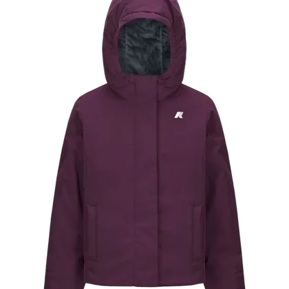 Giubbino bambina K-Way P. Lily soft touch marmotta viola in nylon