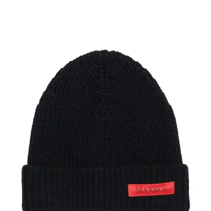 Max&Co cappello nero bambina in misto lana
