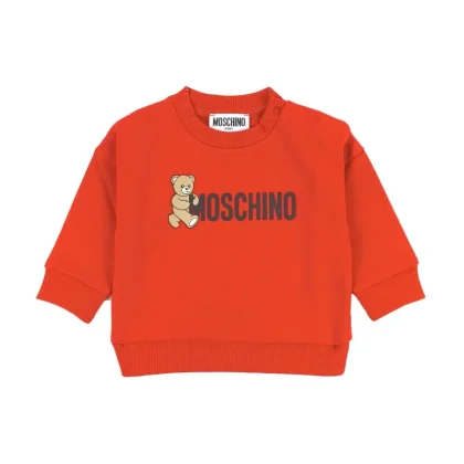 Felpa neonato Moschino Kids rossa in cotone