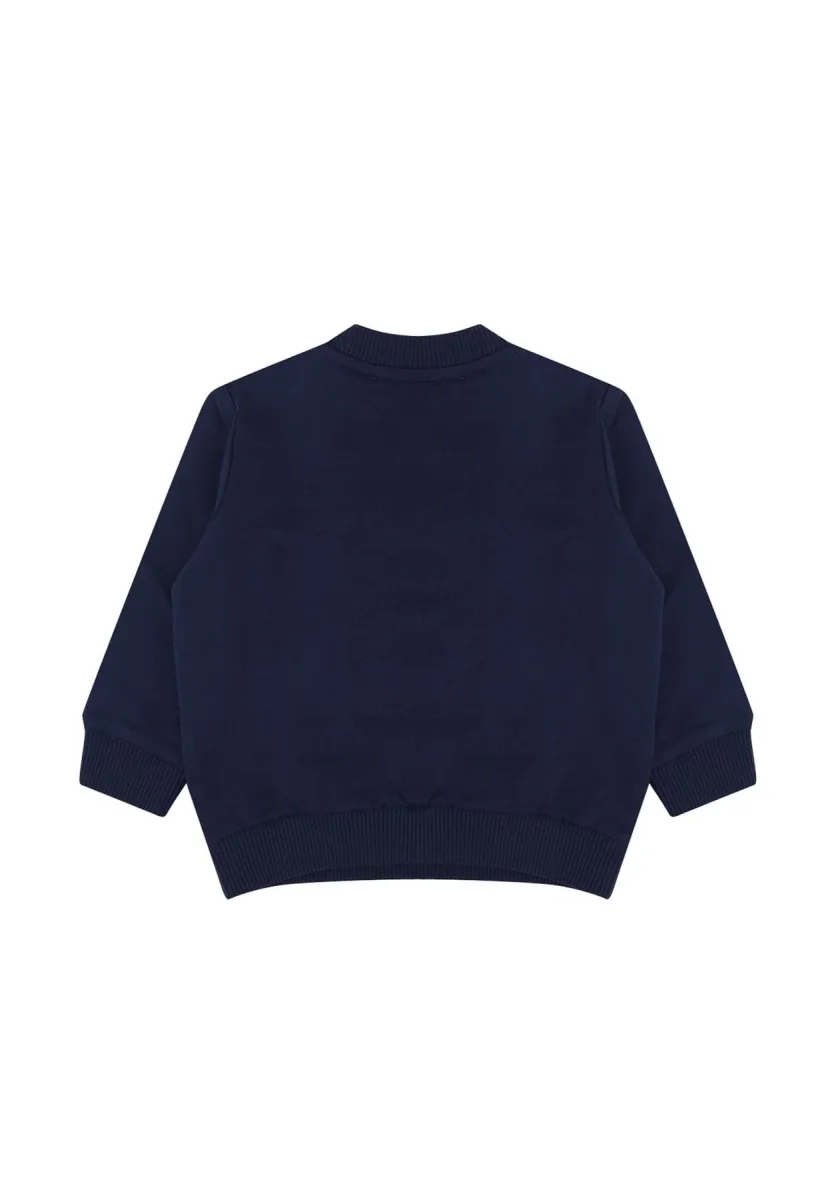 Felpa neonato Moschino Kids blu in cotone - immagine 3
