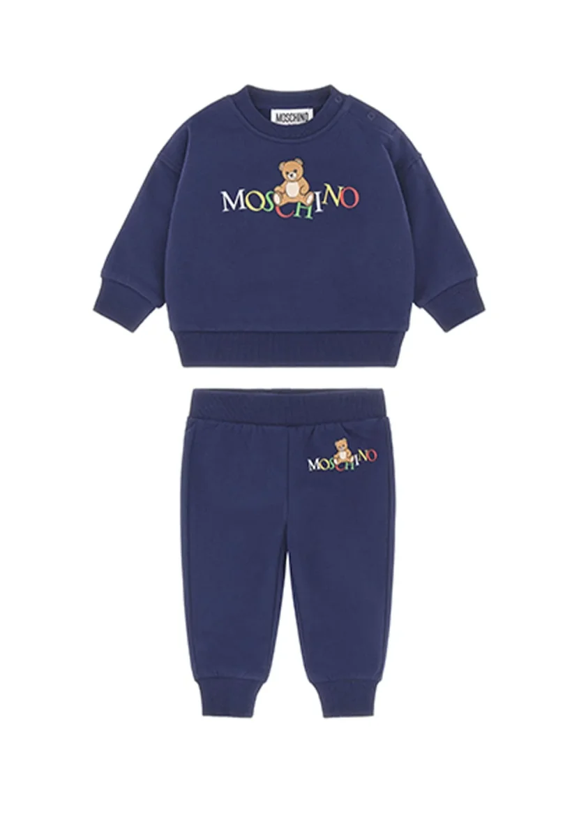 Tuta neonato Moschino Kids blu in cotone - immagine 2