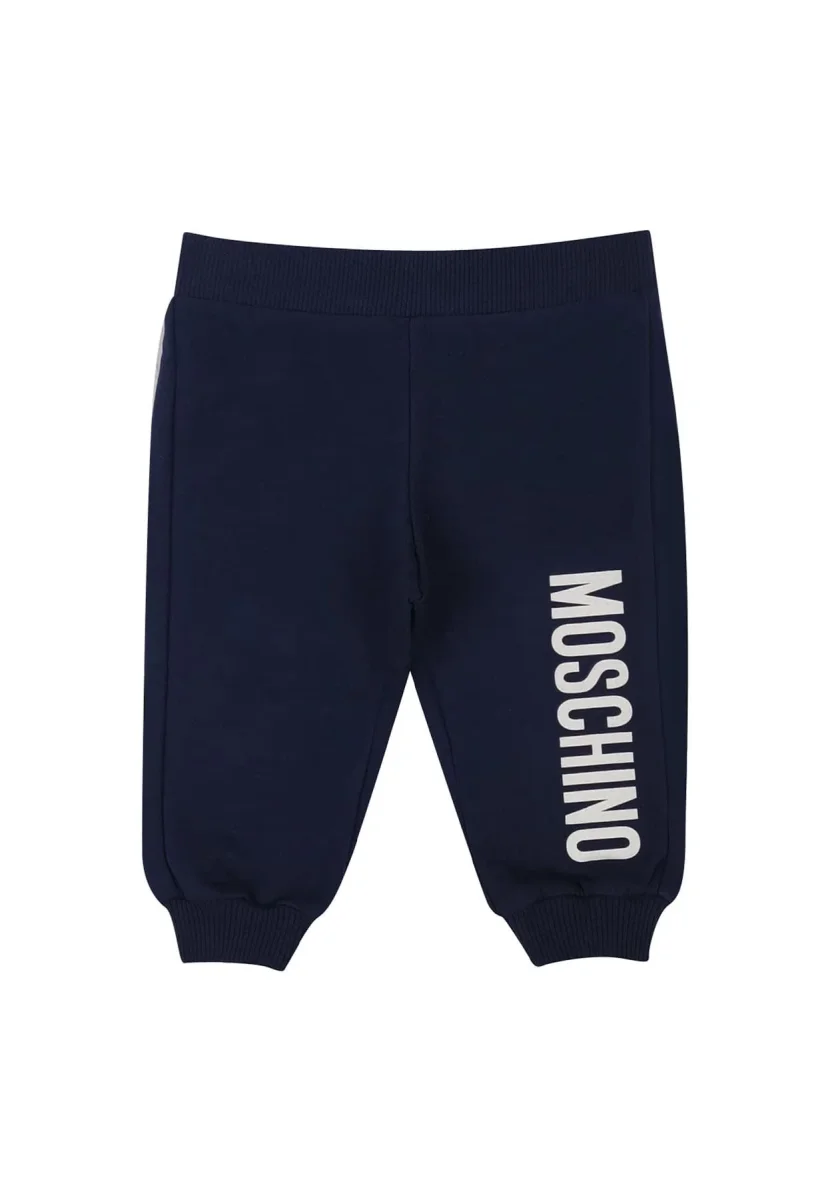 Pantalone sportivo bambino Moschino Kids blu in cotone - immagine 2