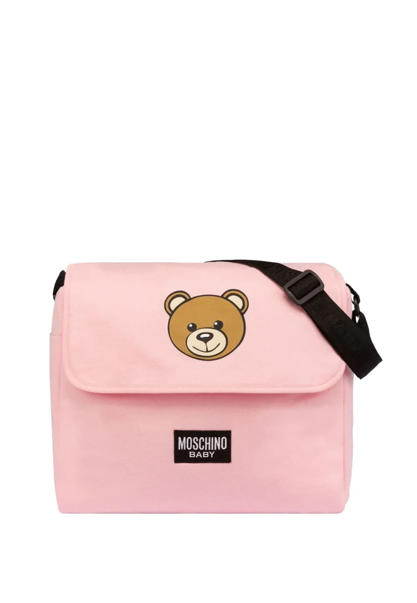 Borsa fasciatoio Moschino Kids neonata rosa in cotone - immagine 2
