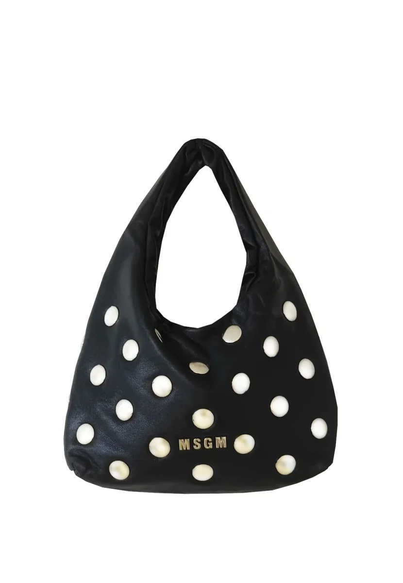 Borsa bambina MSGM nera in ecopelle - immagine 2