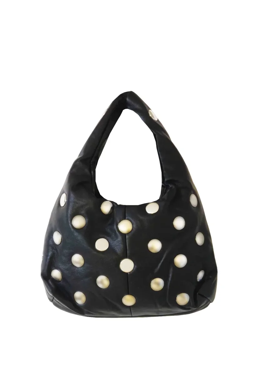 Borsa bambina MSGM nera in ecopelle - immagine 3