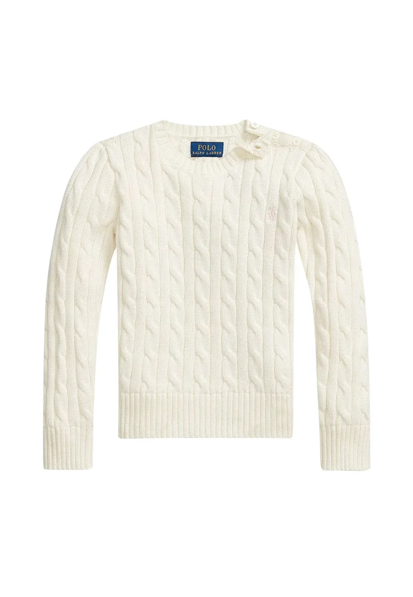 Maglia bambina Ralph Lauren bianca in cotone