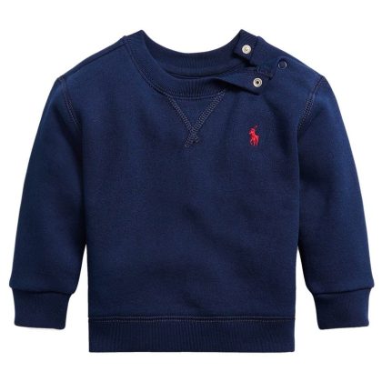 Felpa neonato Ralph Lauren blu in cotone
