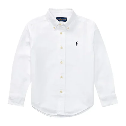 Camicia neonato Ralph Lauren bianca in cotone