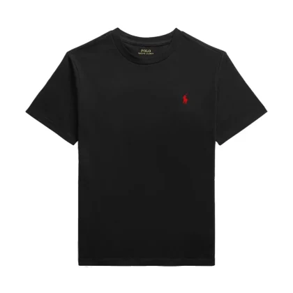 T-shirt bambino Ralph Lauren Kids nera in cotone