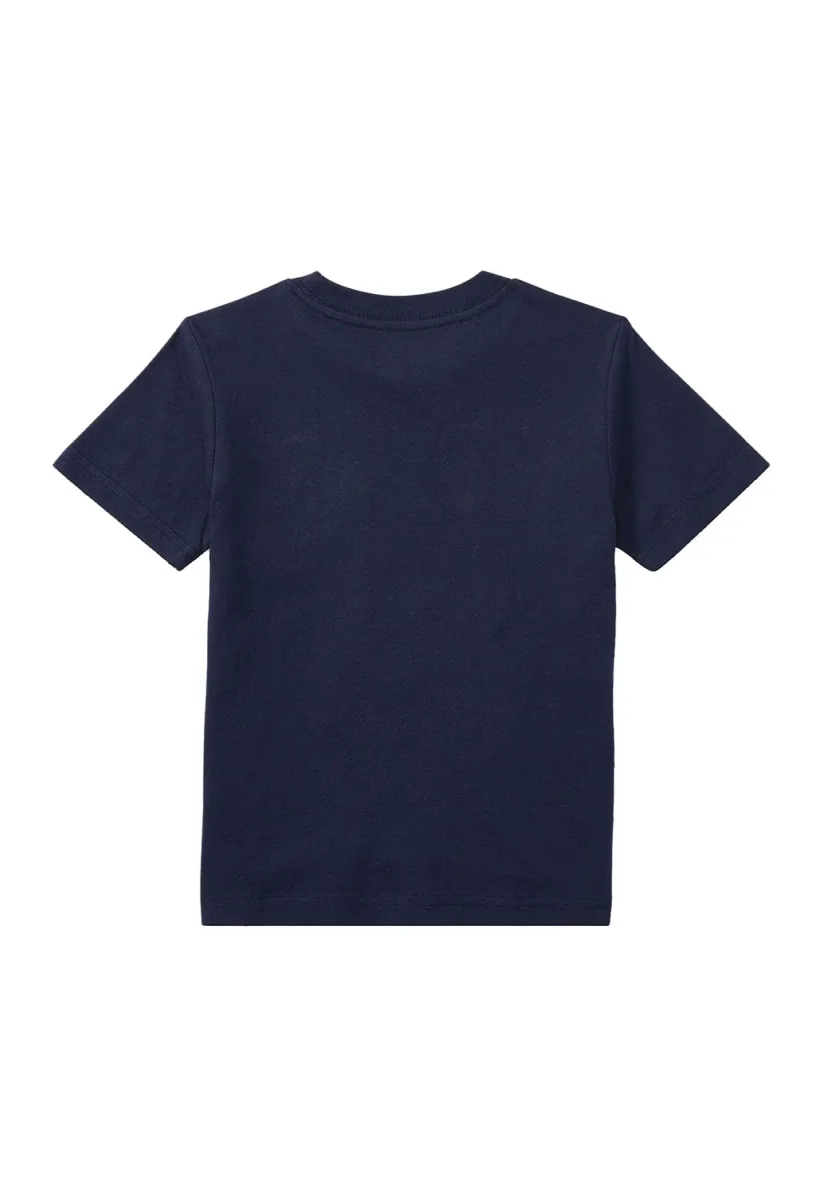 T-shirt bambino Ralph Lauren Kids blu con bandiera in cotone - immagine 3