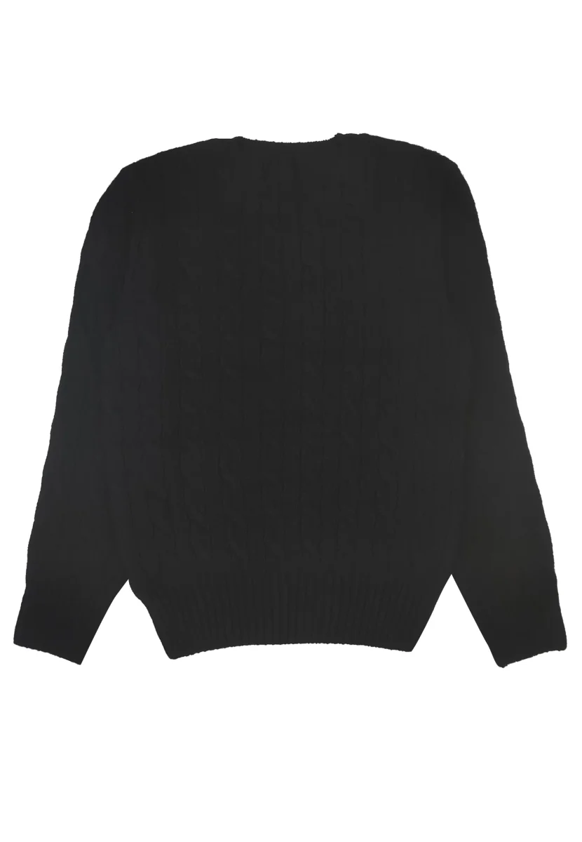 Maglia bambino Ralph Lauren nera in misto cashmere - immagine 3