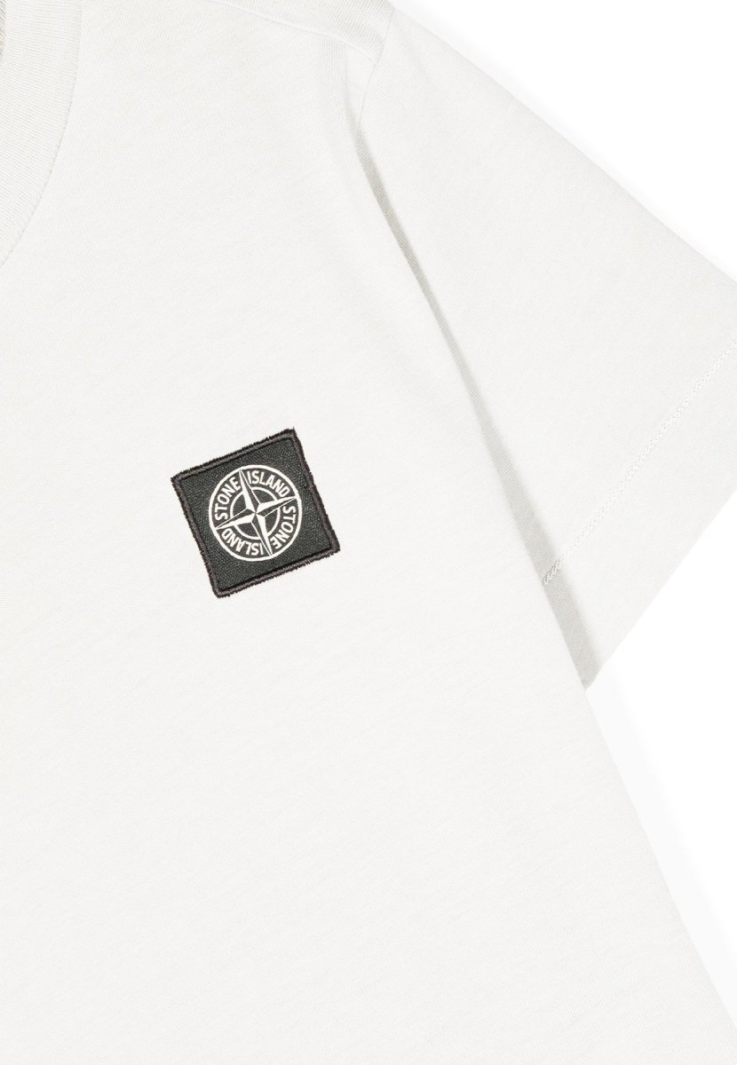T-shirt bambino Stone Island bianca in cotone - immagine 4