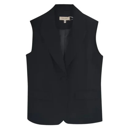 Gilet bambina Twinset nero in misto viscosa