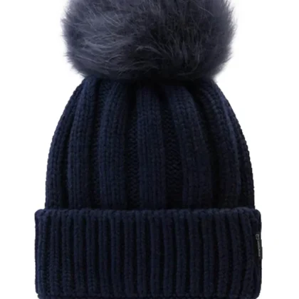 Cappello bambina Woolrich kids melton blue in lana