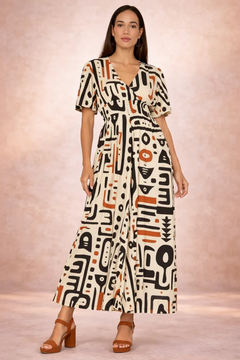 S26D718 Jumpsuit lunga Afro Sand Baba Design - immagine 2