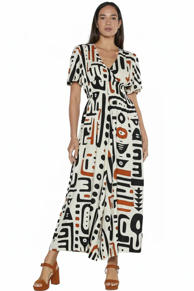 S26D718 Jumpsuit lunga Afro Sand Baba Design - immagine 3